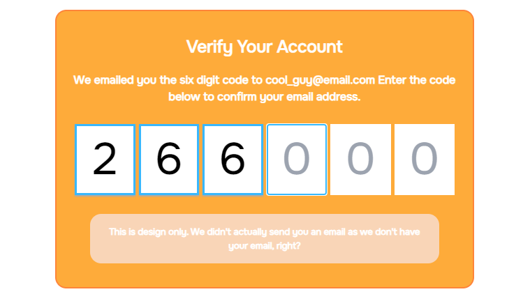 Verify Account Ui